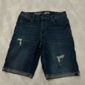 Arizona Jean Company Navy Distressed Shorts